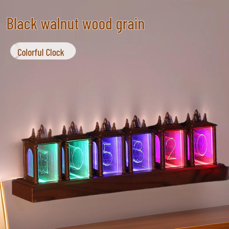 קישוט שולחני Esports עם שפופרת ניקסי RGB: ערכת DIY לשעון רטרו זוהר