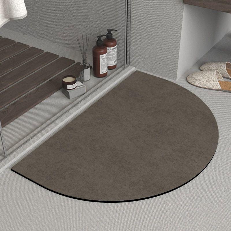 Quick-Dry Anti-Slip Diatom Mud Bath Mat - Solid Color, Water-Absorbent Bathroom Floor Mat