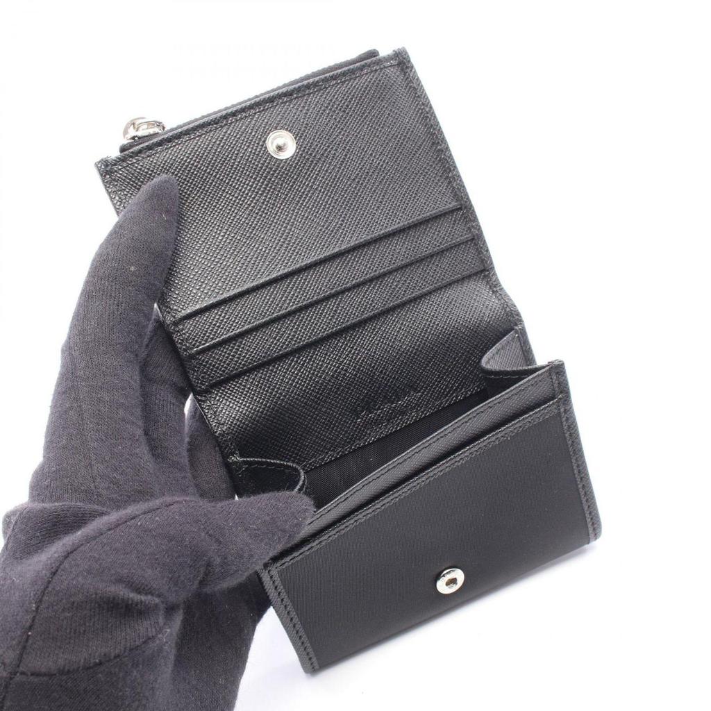 Used Prada PRADA Bi-fold Wallet Re-Nylon 2MC1282DMHF0002 Nylon Saffiano Leather Wallet Women's New