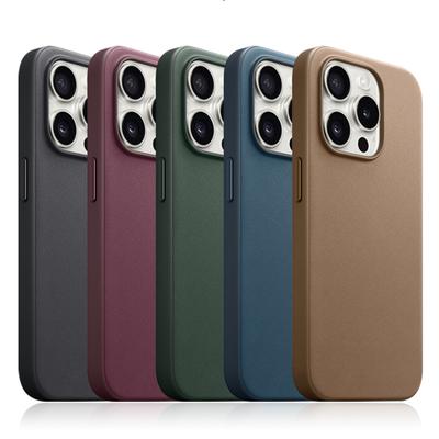 Luxury Weaving Twill Leather Case for Apple IPhone 15 Pro Max 15 Plus Wireless Charger Case Silicone Soft Bumper Shockproof Protection Cover