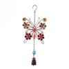 Metal Butterfly Wind Chime Rustproof Aluminum Tube Painted Craft Iron Art Hanging Ornament for Home Garden Yard Decor