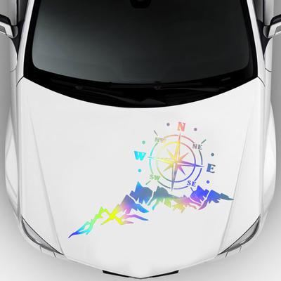 1 pz adesivo per auto montagne bussola navigare stile colorato auto camion adesivo decalcomania moda automatica