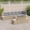 VidaXL Ensemble de Canapés de Jardin 9 Pièces avec Coussins Rattan Poly Noir 3347120