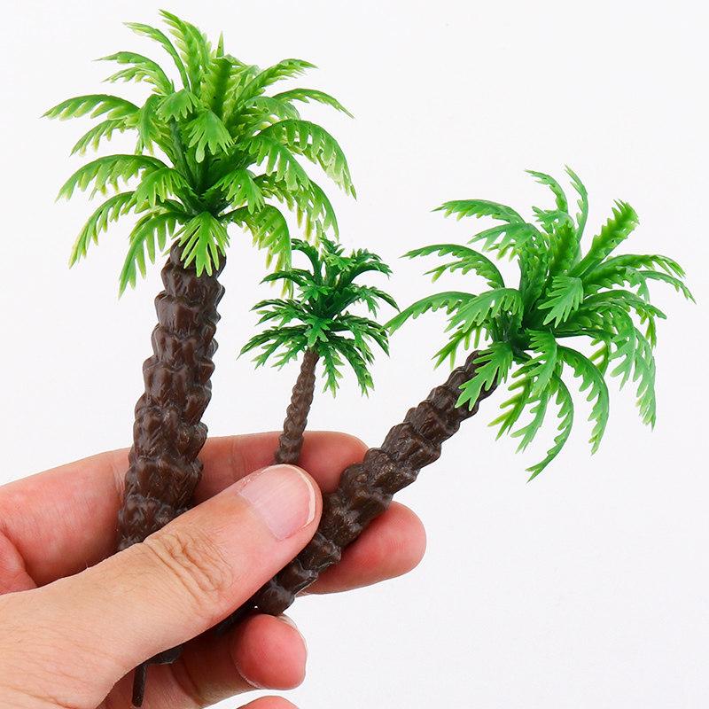 Micro-Landscape Sand Table Materials: Tropical Coconut and Palm Tree Models