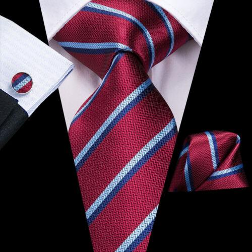 280 Styles Silk Mens Tie Pocket Square Hankerchief Cufflinks Wedding Set Prom
