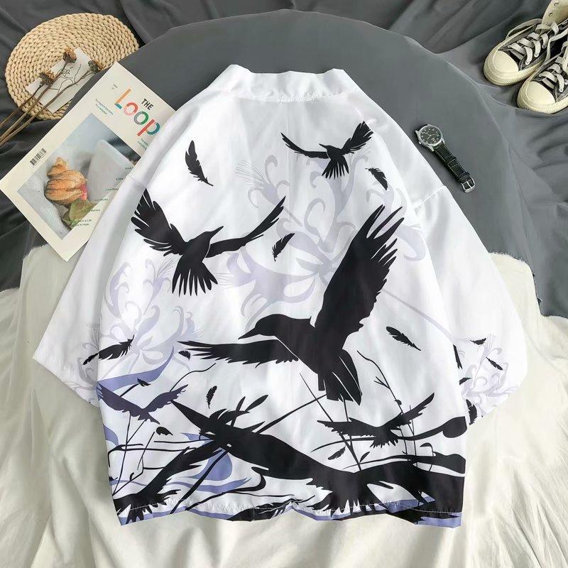 

Мужской кардиган, японский оби, юката, мужское хаори, японское пальто с волнистым принтом карпа, традиционная японская одежда XXXL