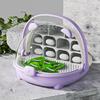 Breeding Box Transparent Silkworm Growth Box Habitat Cage with Handle Small Animals Breeding Space Capsule Hatching Container for Silkworms