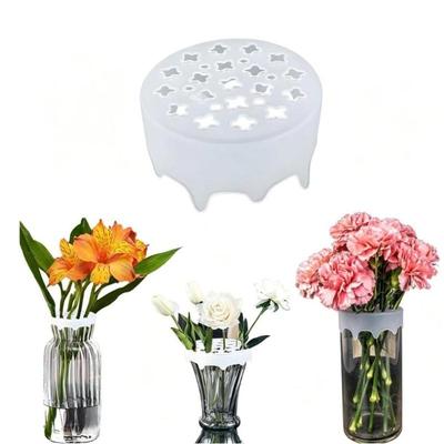 Silicone Spiral Flower Stem Holder No Damage To Stems Reusable Grid for Home Wedding Bouquet Arrangement