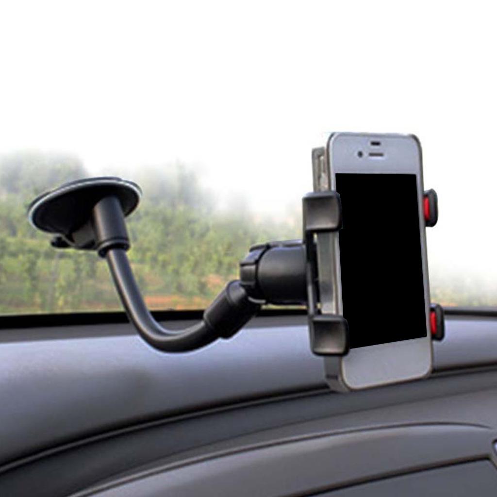 Gooseneck Car Cellphone Mount Universal Windshield/Dashboard Long Arm Car for Smart Phone Holder Bracket Angle Adjustabl