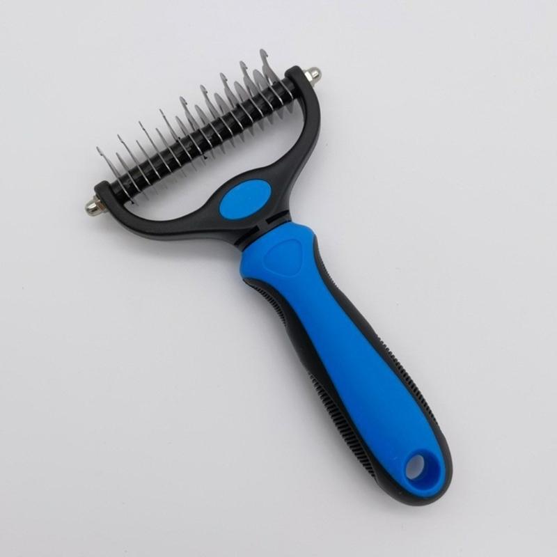 Household Coat Grooming Set for Dog, 3 Piece Nail Trimmer, Metal Finishing Comb and Detangling Comb for Weekly Brushing and Coat Smoothing