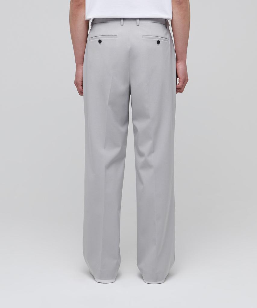 MUSINSA STANDARD Lightweight Real Wide Hidden Banding Slacks [Light Gray]
