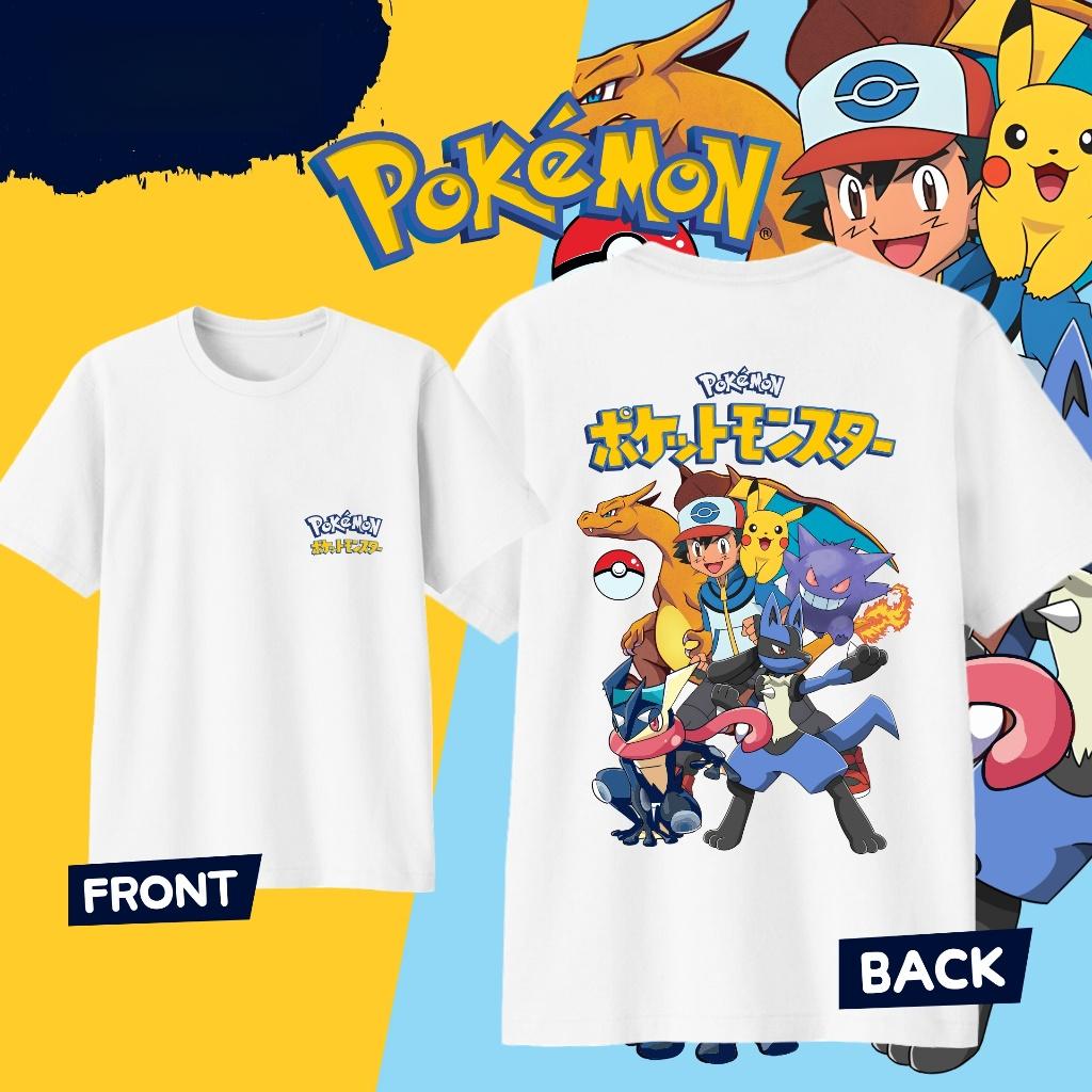 

2026 Pokémon Anime Ash Ketchum Graphic TShirt Men Women Cotton Casual High quality Japanese Cartoon Summer Y2k casual Clothes... S разноцветный