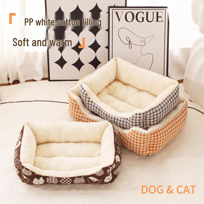 Ganzjahres-Warmes Hundebett für Kleine & Mittelgroße Hunde - Haustierkennel & Schlafplatz