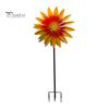 Garden Spinner for Windowsill Sunflower Metal Stake, Spinning Flower Yard Ornament, Rustproof Creative Lawn Ornament Gifts Art Outdoor Patio