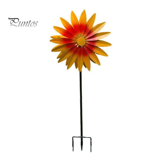Garden Spinner for Windowsill Sunflower Metal Stake, Spinning Flower Yard Ornament, Rustproof Creative Lawn Ornament Gifts Art Outdoor Patio