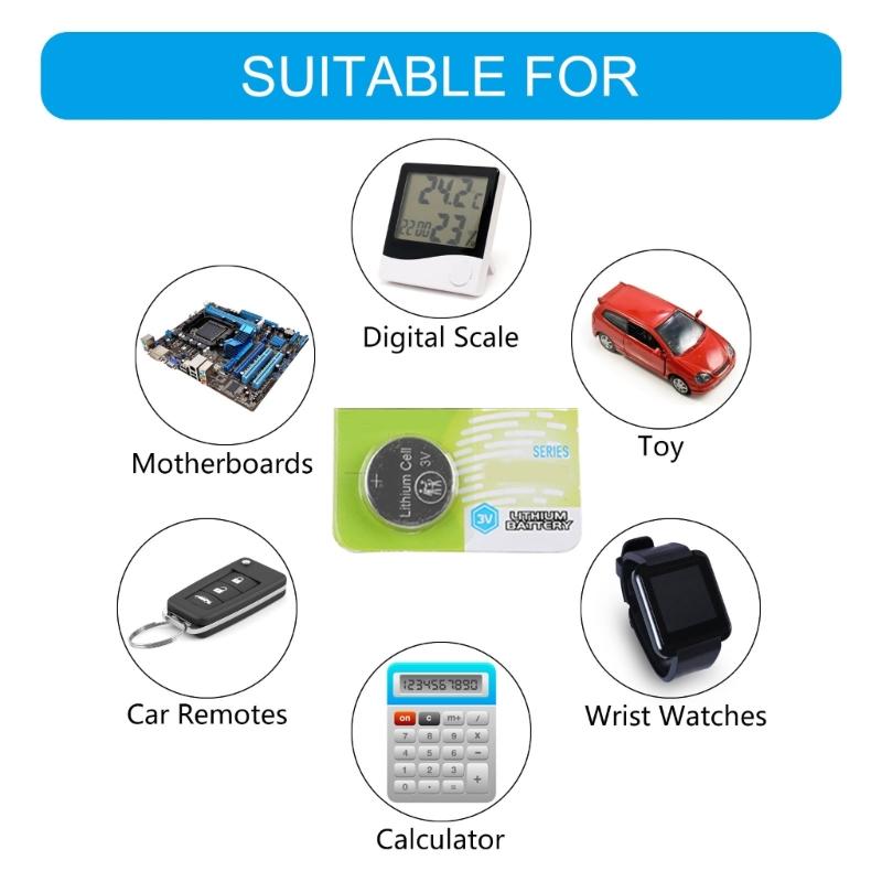 Pack Of 5/10 CR2032 3V Lithium Button Cell Batteries CR2032 Batteries For Watches Toy And Small Electronics Everyday Use