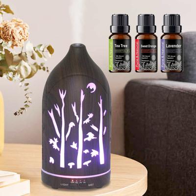 Humidificateur d'arôme ultra-silencieux Diffuseur d'huiles essentielles Avec arrêt automatique Grande couverture Parfait pour la maison, le bureau et la relaxation