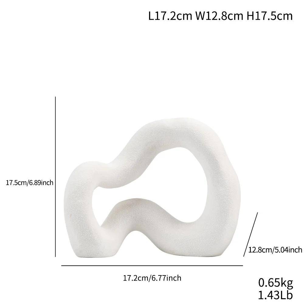 Ceramiczne Rękodzieło Geometrycznie Wygięta Fajka Abstrakcyjna Pusta Krzywa Figurki Dekoracyjne Akcesoria do Dekoracji Domu