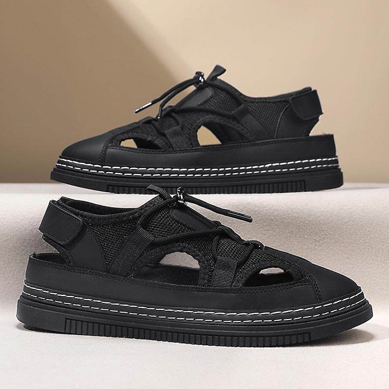 

Сетчатые сандалии, весенне-летняя обувь, повседневные дышащие сандалии, удобная мужская обувь, размеры 39-44 44 чёрный