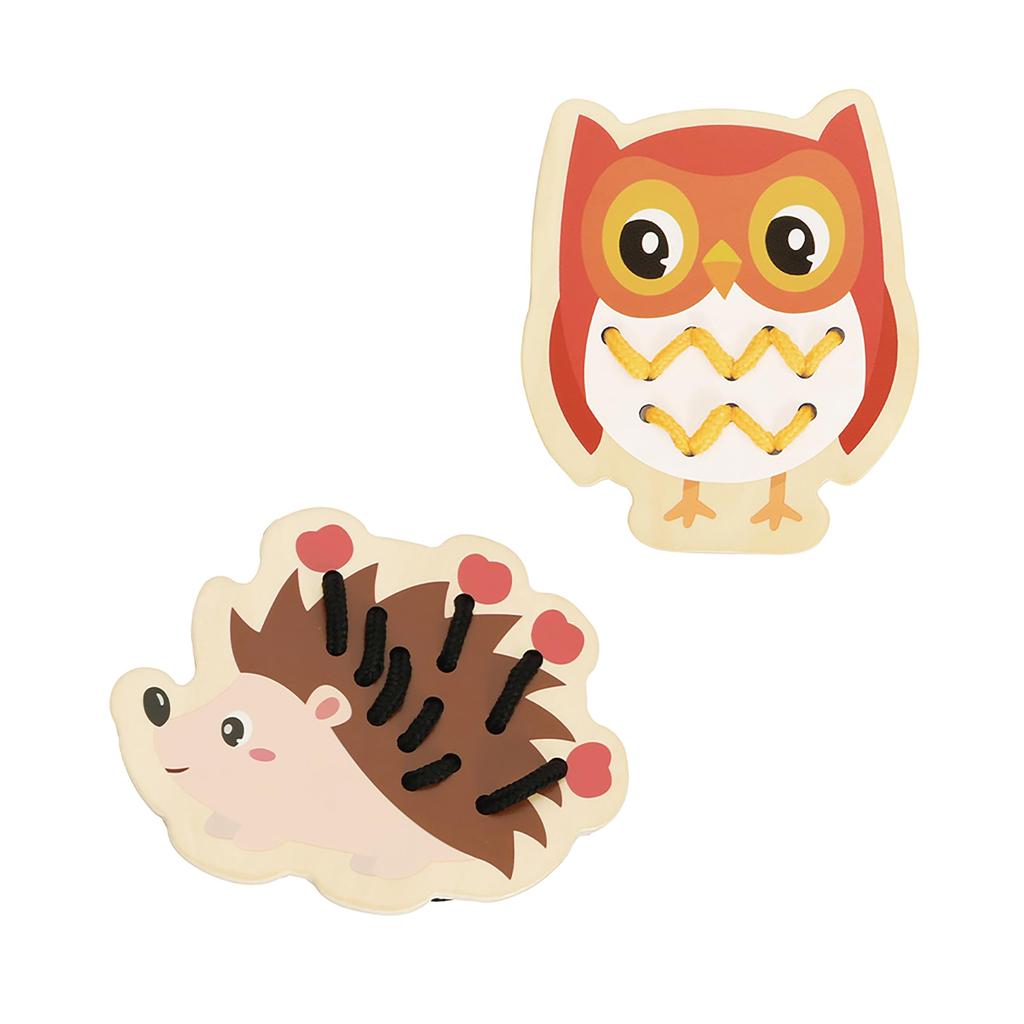 Classic World Free Jungle Threading Toy Animal Threading Bead Threading Wooden Educational Toy Years 18 Months 1.5 (CL20115)