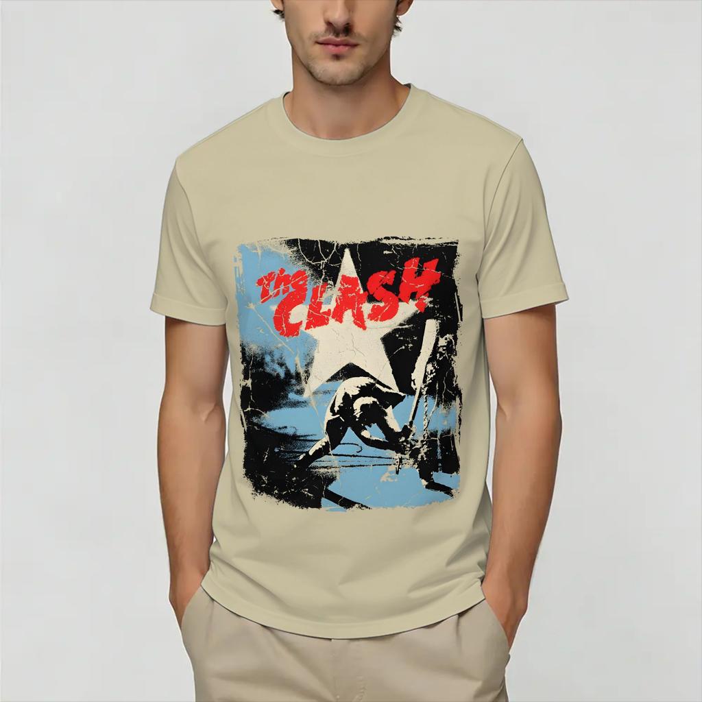 Unisexs TShirts Vintage The Clash Vintage Cotton Tee Shirt Short Sleeve T Shirts Crew Neck Clothes Gift Idea