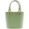 Gancini Handbag 21 7144 Pastel Green Rubber Women Used
