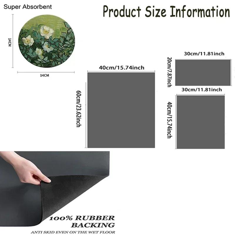 Drying Mat Coffee Mat Super Absorbent Drying  Large Dish Drying Mats For Kitchen Counte Mat For Toilet Countertop Home Supplies