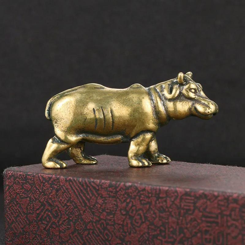 Miniatures Animal Figurines Small Hippo Animal Figurine Tea Pet Collectible Table Decoration Miniatures Animal Ornaments For