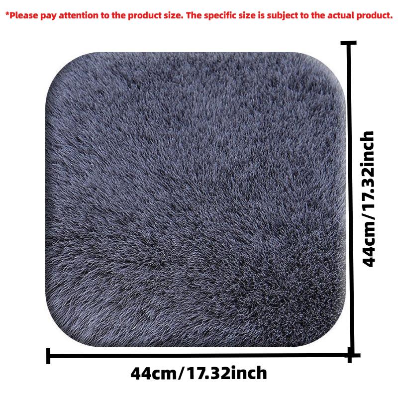 Car Seat Cushion Winter Plush Imitation Rabbit Fur Warm Single Seat Square Cushion Free Bundle Warm Seat Cover