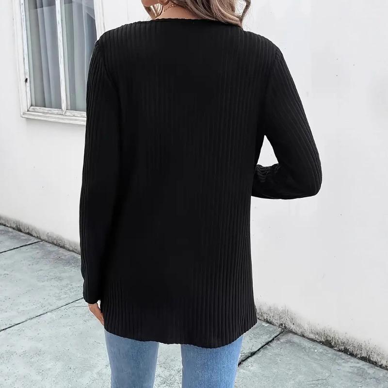 New Spring and Autumn Women's Elegant Beaded Long-sleeved Casual Knitted Cardigan Jacket