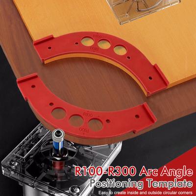 R100-R300 Woodworking Router Templates Angle Positioning Template Corner Reusable Positioning Tool