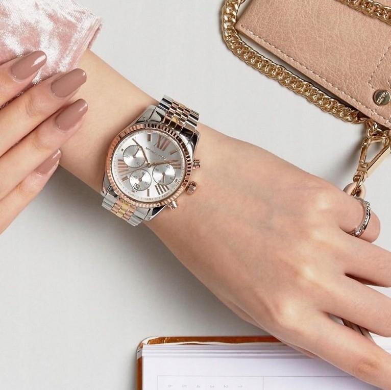Michael Kors MK5735 Women's Watch Silver Strap White Dial 38mm + Box