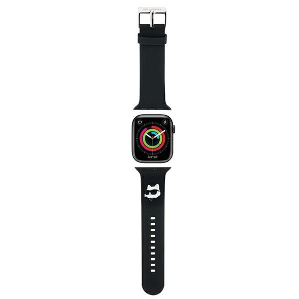 Karl Lagerfeld KLAWLSLCNK Apple Watch Strap 42/44/45/49mm black/black strap 3D Rubber Choupette Head