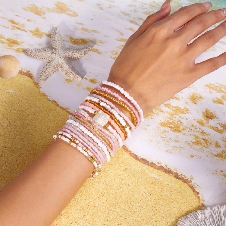 Multilayer Bead Bracelet for Women Adjustable Bohemian Styles Jewelry Portable for Casual or Dresses Occasions
