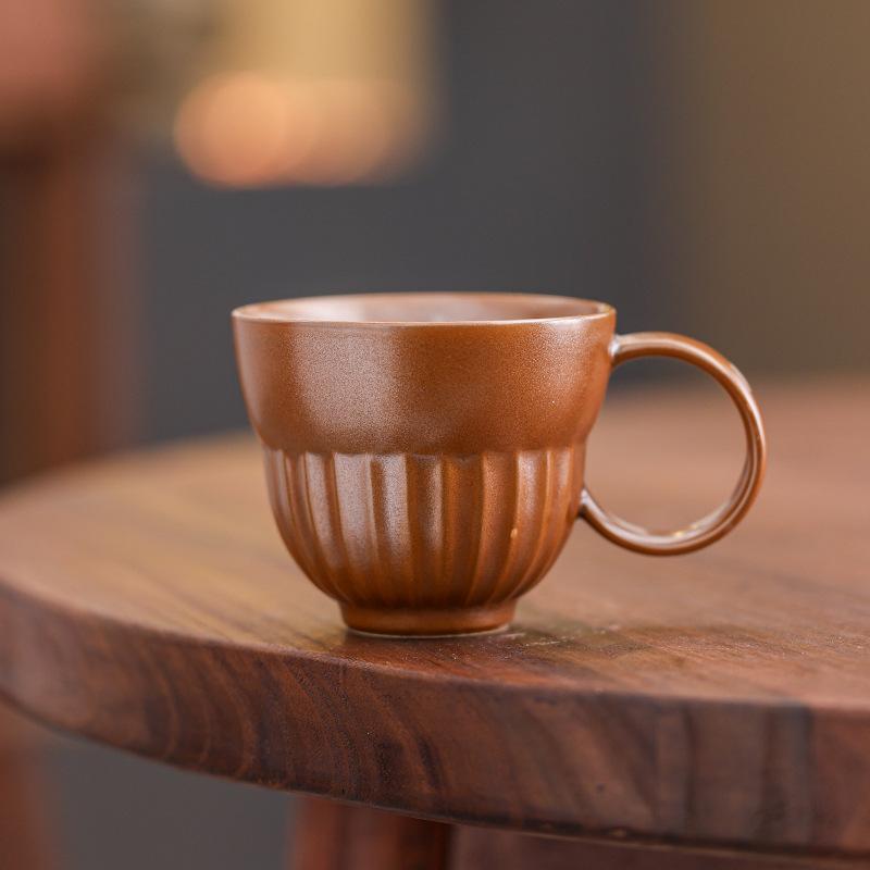 Nordic Ceramic Coffee Cup Latte Latte Flower Afternoon Tea Cup High Value Household Water Cup Mug