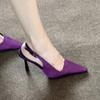 Fashion 2025 New Designer Summer Women Sandals Fashion Pointed Toe Singbacks Shoes Ladies Party Dress High Heel Stripper Sandalias
