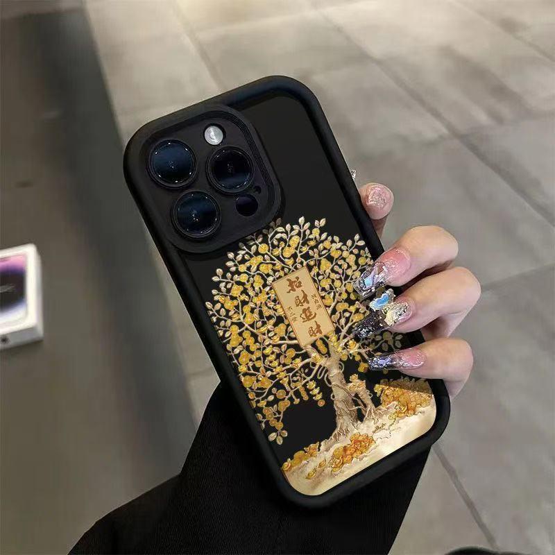 

Get Rich Money Tree Phone Case: Compatible with iPhone 12, 13 Pro, 14, 15 Pro, 16 Pro Max - Creative and Unique Design iPhone 15 Pro Max