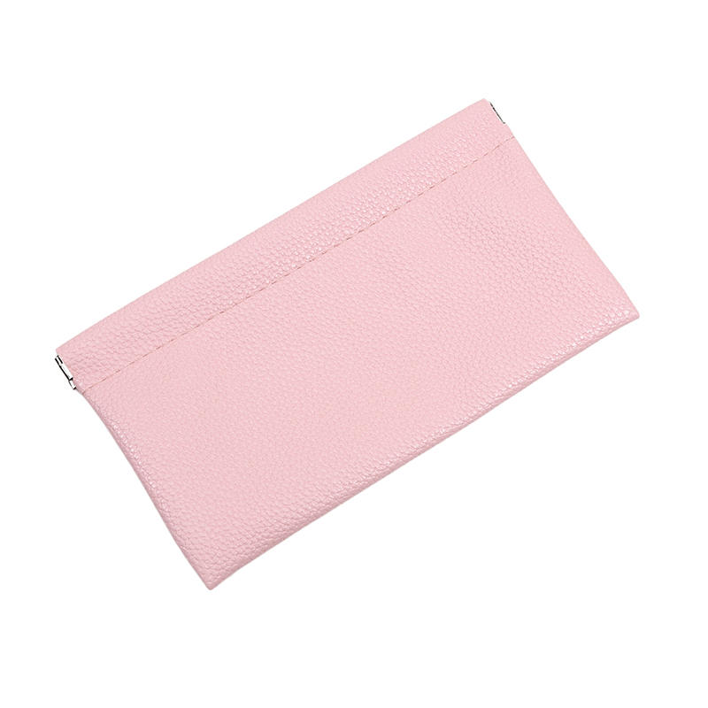 Self-closing First-layer PU Leather Long Wallet Passport Driver's License Document Holder Data Cable Cosmetic Bag