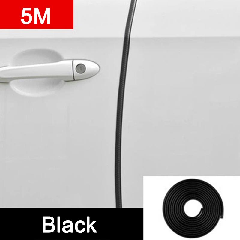 5M Car Door Edge Scratch Protector Strips Guard Trim U Type Car Door Protector Anti Collision Strips Car Decor Auto Accessories