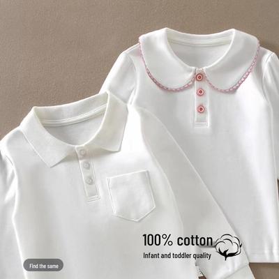 Besticktes Baumwoll-Langarm-Basisshirt für Kinder (Jungen & Mädchen) - Trendiges Freizeit-Oberteil für Frühling/Herbst