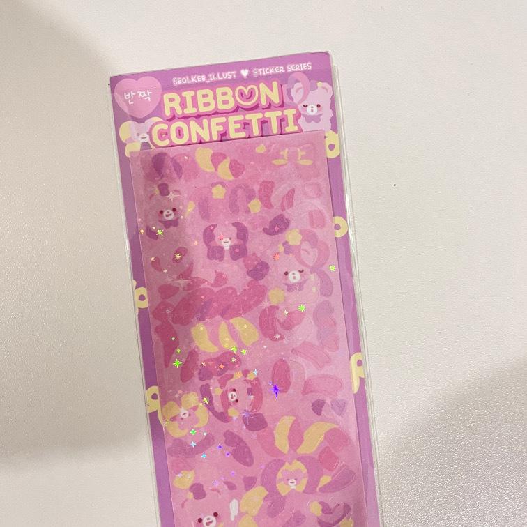 Наклейка с лентой «Любовь» Лазерная блестящая наклейка Звездная погоня Маленькая карточка — фото 6