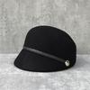 Black Wool Duck Tongue Beret Women'S Season Temperament Socialite Ins Internet Celebrity French Face Small Equestrian Hat