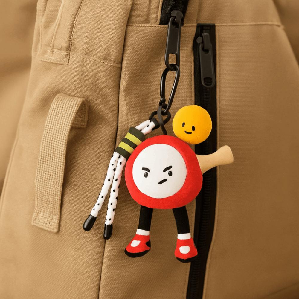 Fluffy Table Tennis Doll Pendant PP Cotton Sports Plush Keychain  Birthday Xmas Gift