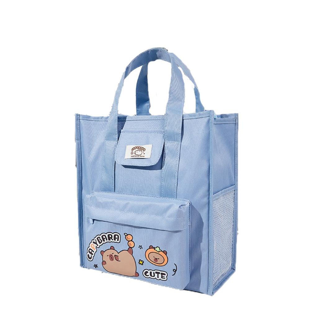 

Сумка-тоут с несколькими карманами Капибара Мультяшная сумка через плечо Капибара Студенческая сумка для учебников Подарок для девочек