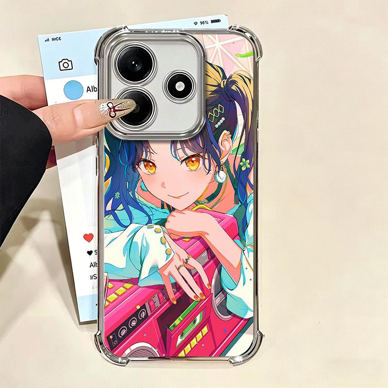 Shiraishi An Music Game Soft Phone Case For Xiaomi Redmi Note 14 15 Pro Plus 13 12 11S 11T 5G 10 9S 9 Plating Anti-Fall Fundas