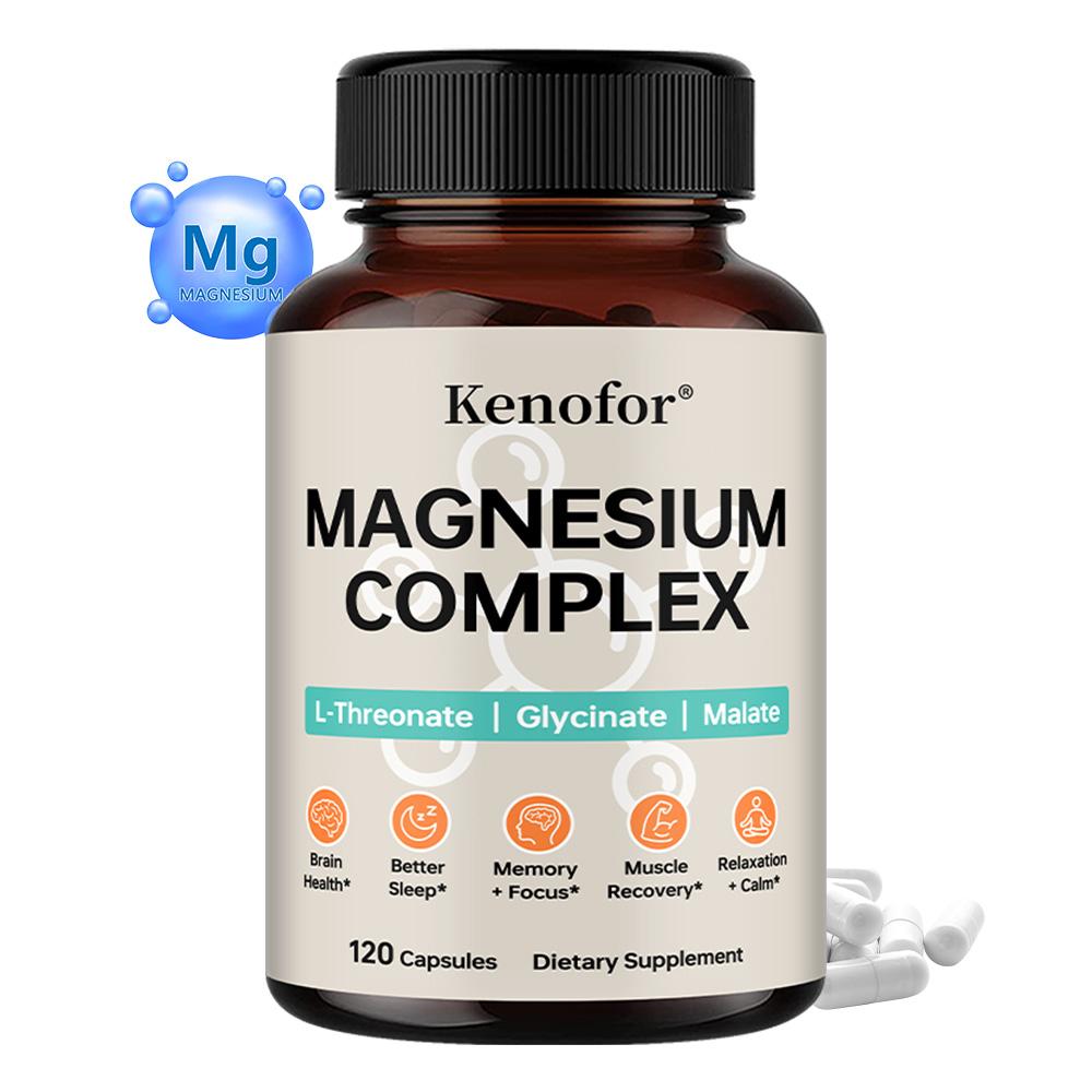 Complesso di Magnesio 2340 mg Integratore Alimentare, 120 Capsule Per Flacone