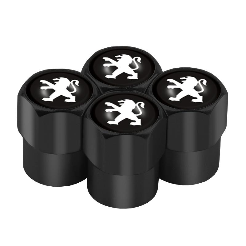 

2026 Hot Car Sticker 4Pcs Car Valve Caps Wheel Tires Air Stem Protective Cover Accessories For Peugeot 407 2008 206 308 508 208 4pcs