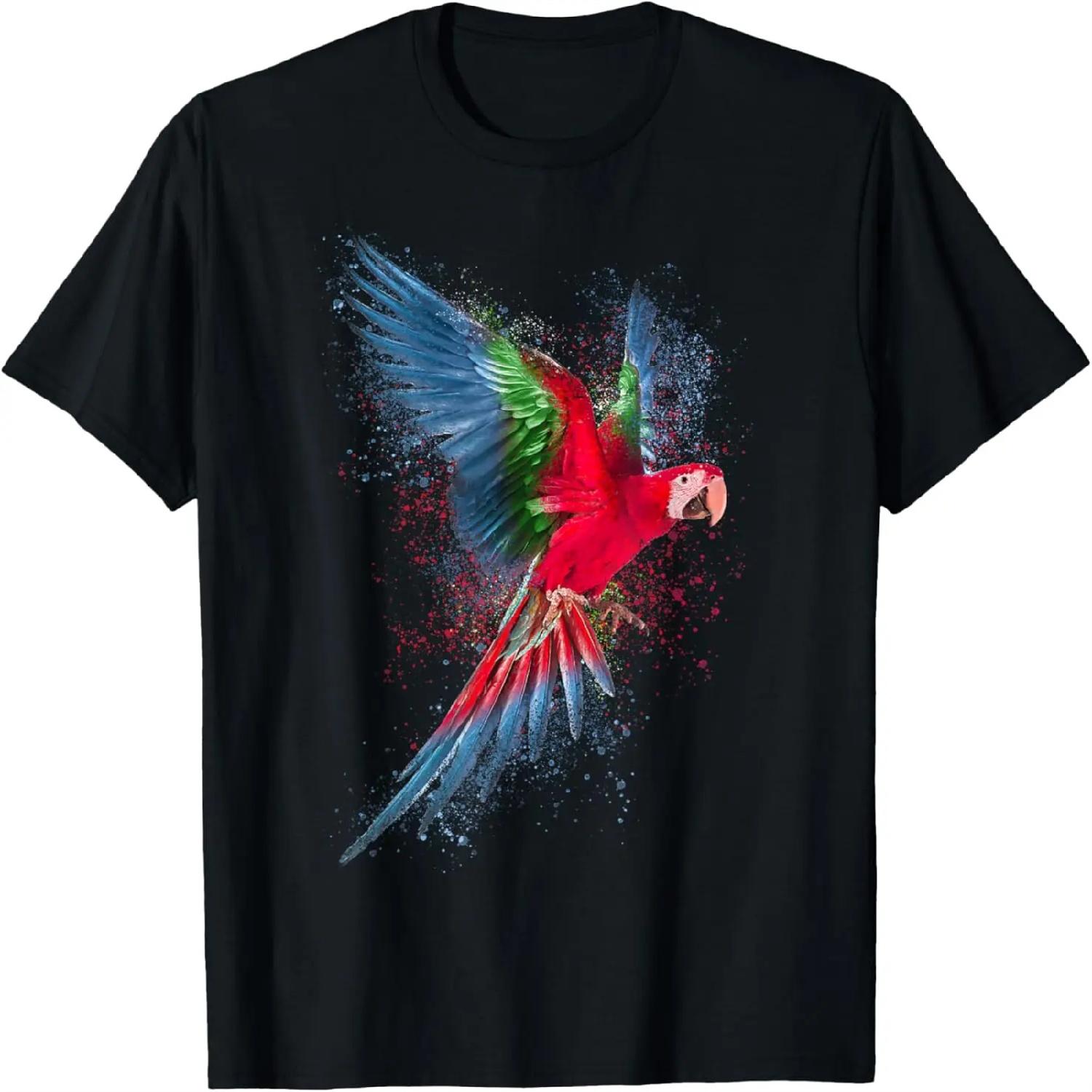 

Parrot Colourful Art Animal Bird Motif T-Shirt XXXXXL різнокольоровий