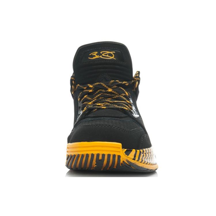 Li-Ning Li Ning WOW 2 Cushioning Abrasion Resistant Rebound Low Top Basketball Shoes Men's Black Yellow ABAH017-6