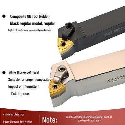 CNC Anti-Vibration External Turning Tool Holder - MWLNR2020K08 & MWLNR2525M08 Peach-Shaped Shank